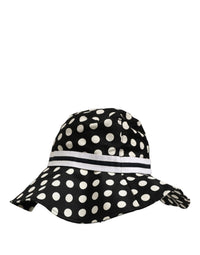 Dolce & Gabbana Dolce & Gabbana Black White Polka Dot Cotton Bucket Capello Women's Hat