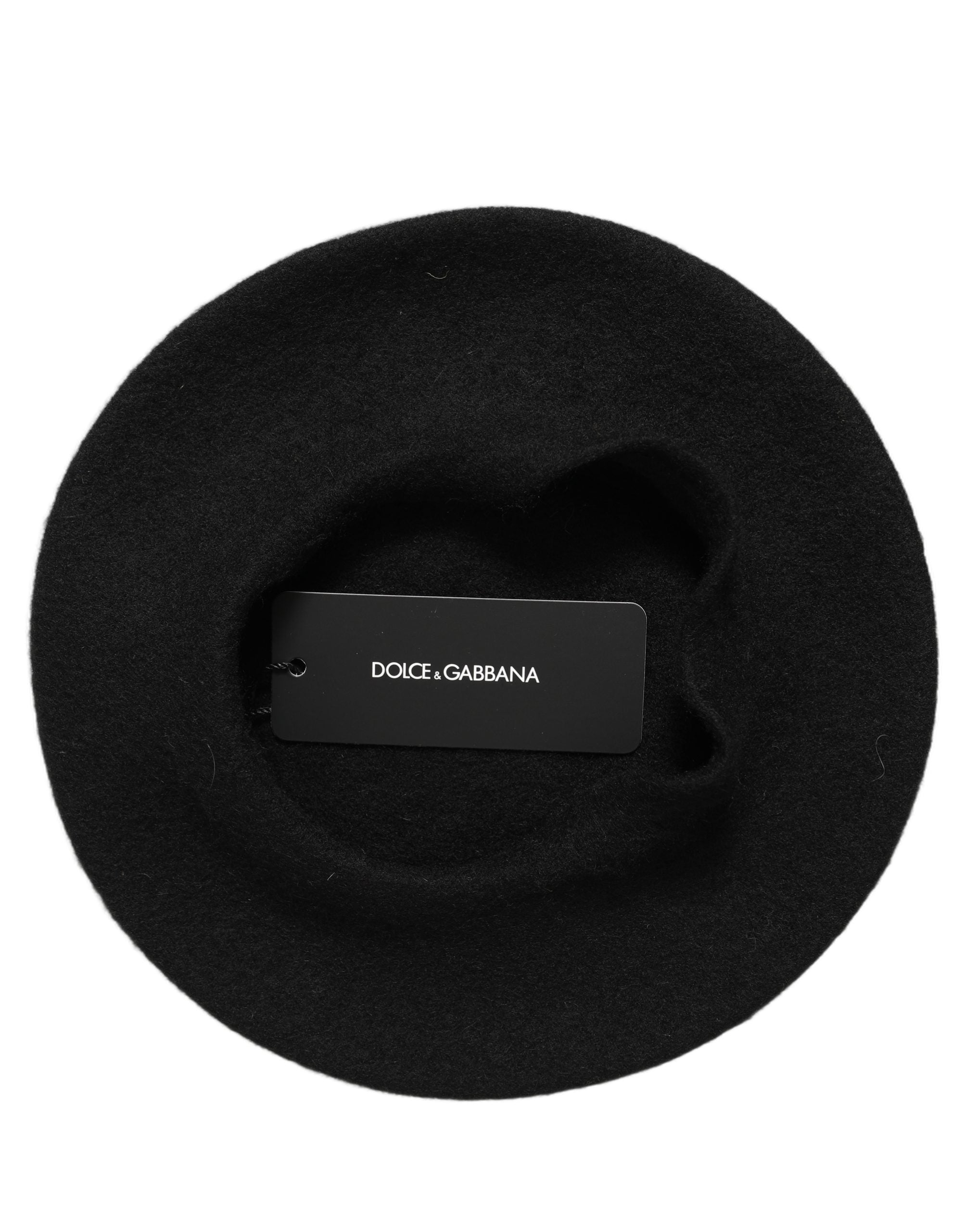 Dolce & Gabbana Dolce & Gabbana Black Wool French Style Beret Capello Women's Hat