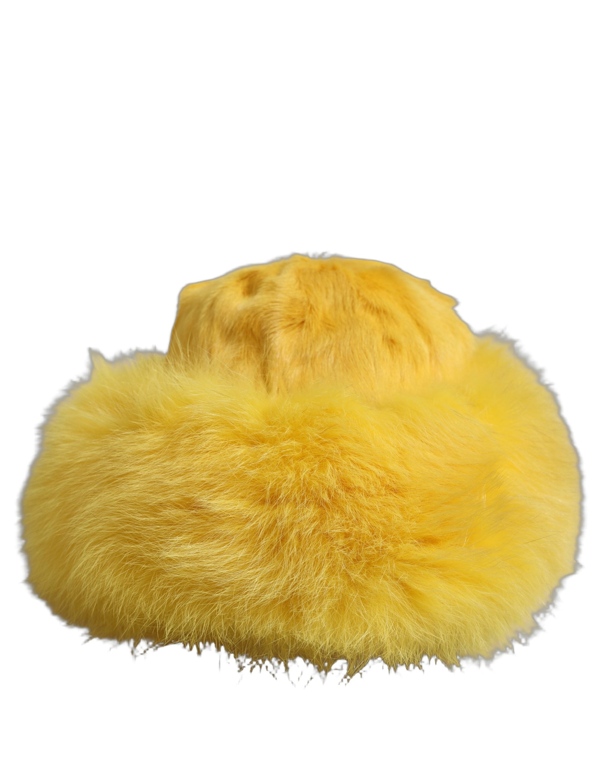 Dolce & Gabbana Dolce & Gabbana Yellow Fox Fur Womens Bucket Capello Hat