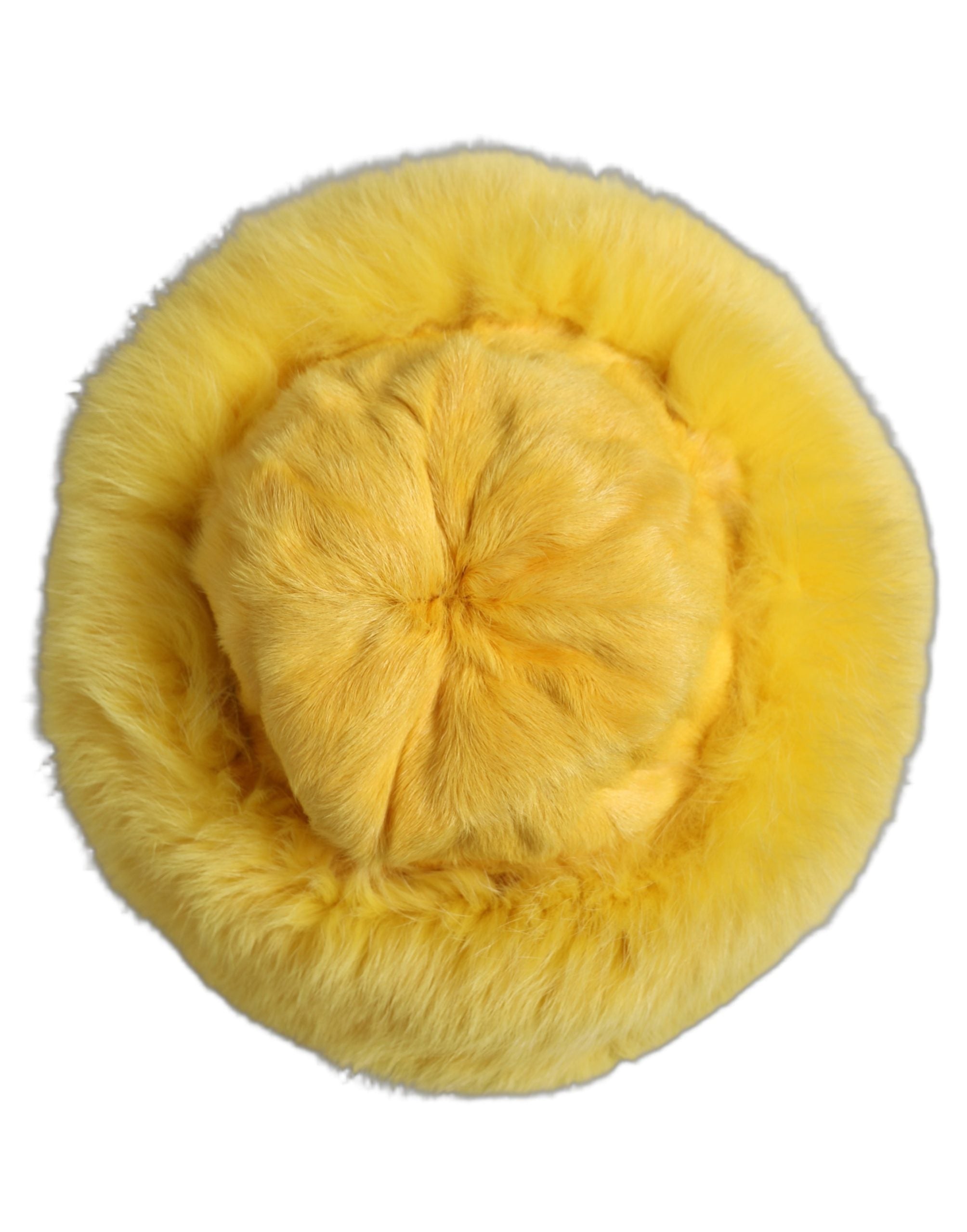 Dolce & Gabbana Dolce & Gabbana Yellow Fox Fur Womens Bucket Capello Hat