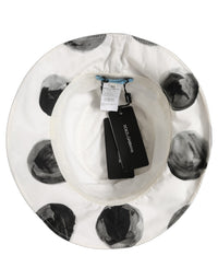 Dolce & Gabbana Dolce & Gabbana White Cotton Big Polka Dot Pattern Bucket Women's Hat