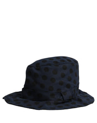 Dolce & Gabbana Dolce & Gabbana Blue Black Polka Dot Cotton Bucket Capello Women's Hat