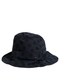 Dolce & Gabbana Dolce & Gabbana Blue Black Polka Dot Cotton Bucket Capello Women's Hat