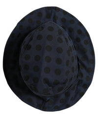 Dolce & Gabbana Dolce & Gabbana Blue Black Polka Dot Cotton Bucket Capello Women's Hat