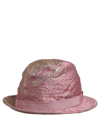 Dolce & Gabbana Dolce & Gabbana Pink Metallic Jacquard Pattern Bucket Capello Women's Hat
