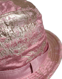 Dolce & Gabbana Dolce & Gabbana Pink Metallic Jacquard Pattern Bucket Capello Women's Hat