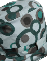 Dolce & Gabbana Dolce & Gabbana Teal Cotton Big Polka Dot Pattern Bucket Women's Hat