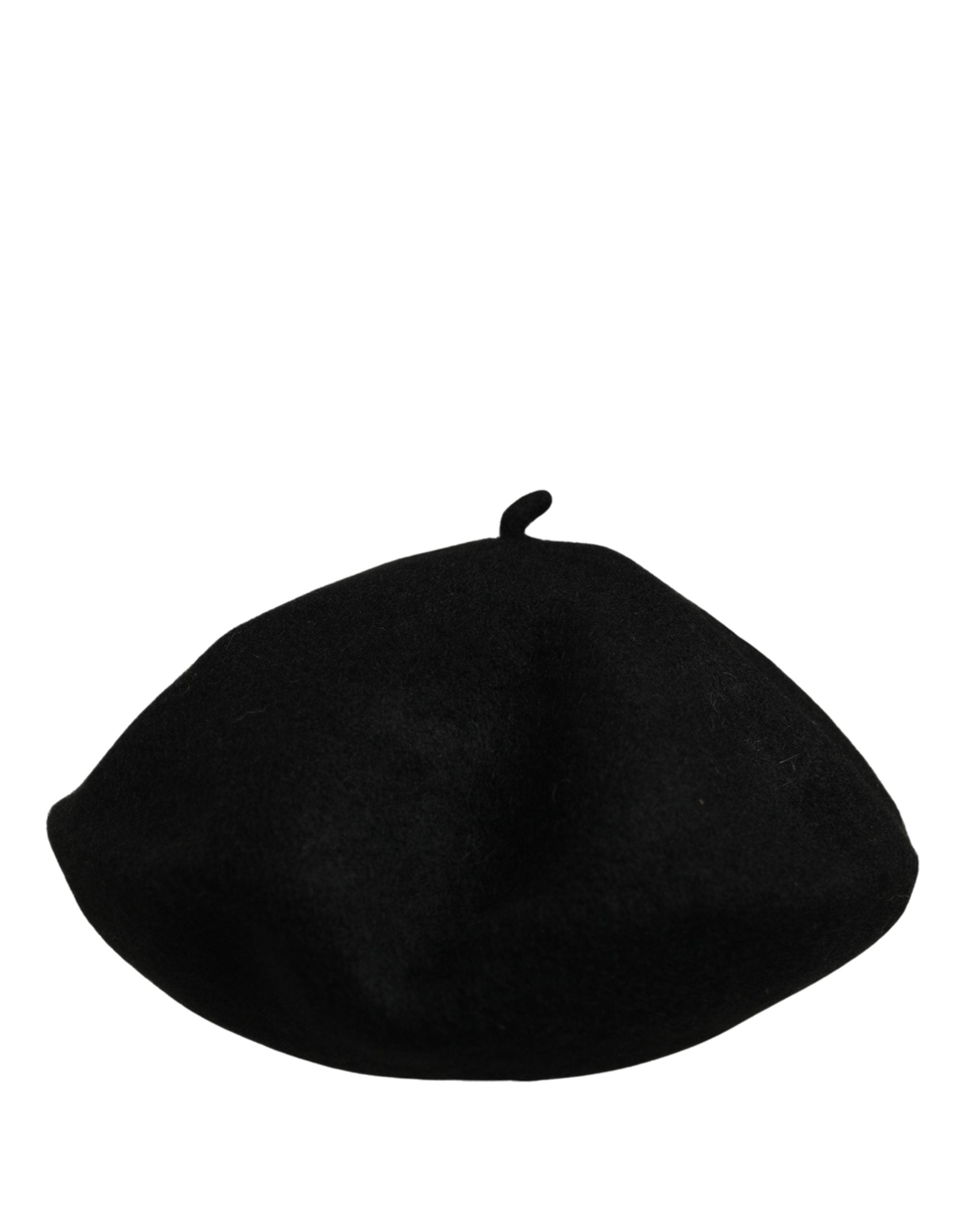 Dolce & Gabbana Dolce & Gabbana Black Wool French Style Beret Capello Women's Hat