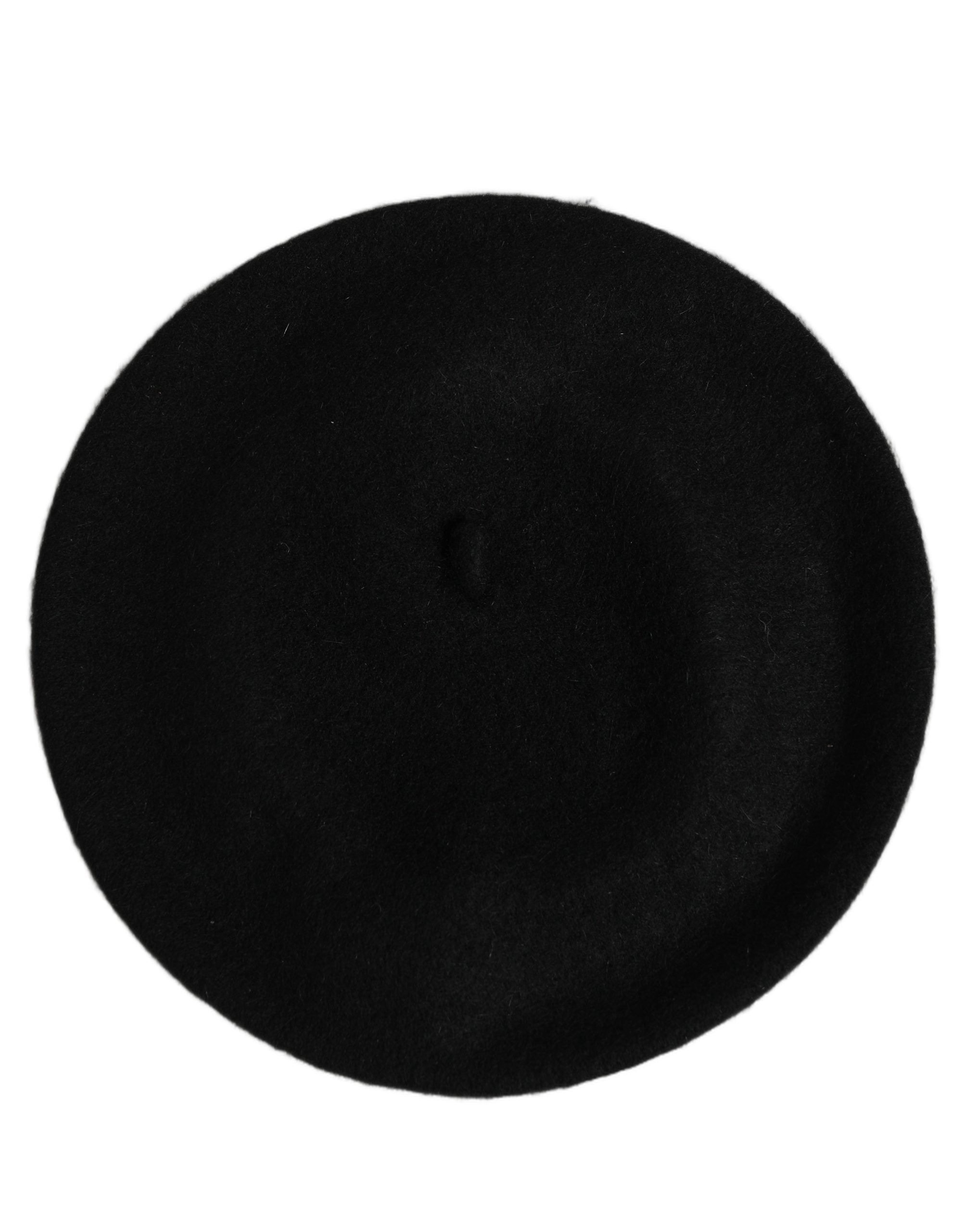 Dolce & Gabbana Dolce & Gabbana Black Wool French Style Beret Capello Women's Hat