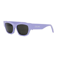 Celine Sunglasses Square Full Rim, Shiny Light Brown Frame and Smoke Lens CL40197U39A