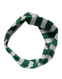 Dolce & Gabbana Dolce & Gabbana Green White Stripes Nylon Head Wrap One Size Women's Headband