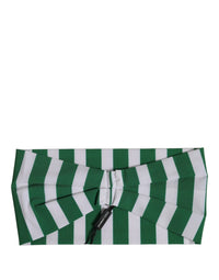 Dolce & Gabbana Dolce & Gabbana Green White Stripes Nylon Head Wrap One Size Women's Headband