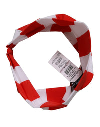Dolce & Gabbana Dolce & Gabbana Red White Stripes Nylon Head Wrap One Size Women's Headband