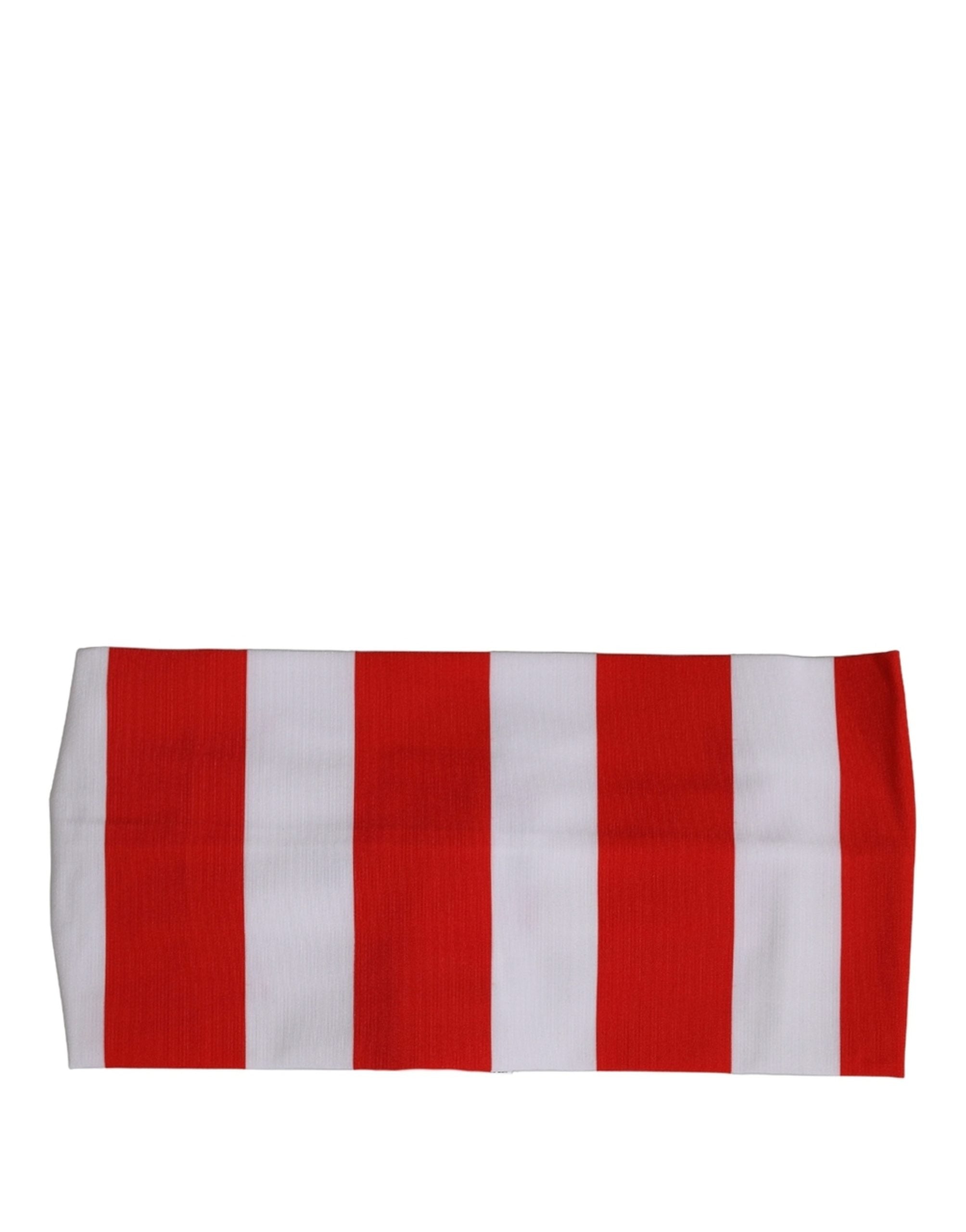 Dolce & Gabbana Dolce & Gabbana Red White Stripes Nylon Head Wrap One Size Women's Headband