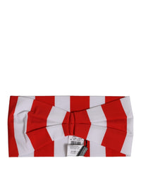 Dolce & Gabbana Dolce & Gabbana Red White Stripes Nylon Head Wrap One Size Women's Headband