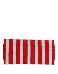 Dolce & Gabbana Dolce & Gabbana Red White Stripes Nylon Head Wrap One Size Women's Headband