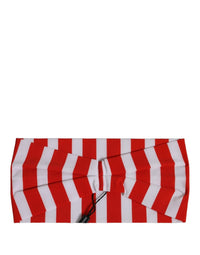 Dolce & Gabbana Dolce & Gabbana Red White Stripes Nylon Head Wrap One Size Women's Headband