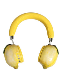 Dolce & Gabbana Dolce & Gabbana Yellow Vibrant Lemon Leather Headset Women's Headphones