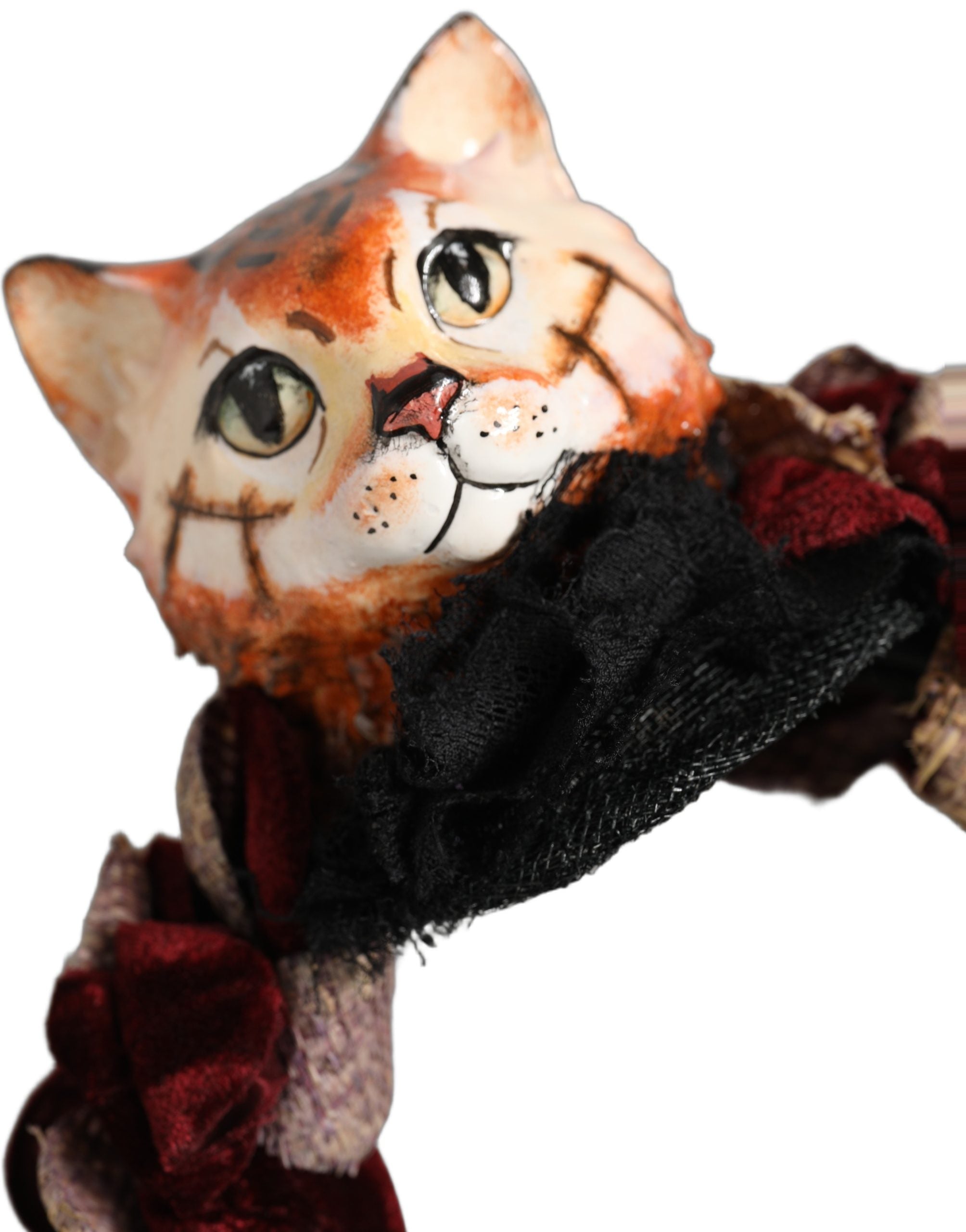 Dolce & Gabbana Dolce & Gabbana Multicolor Velvet Bengal Cat Silk Headwear Women's Headband