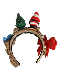 Dolce & Gabbana Dolce & Gabbana Multicolor Glittery Christmas Themed Headwear Women's Headband