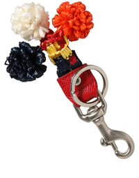 Dolce & Gabbana Dolce & Gabbana Raffia Leather Clasp Finder Chain Keyring Women's Multicolor