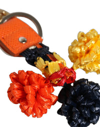 Dolce & Gabbana Dolce & Gabbana Raffia Leather Clasp Finder Chain Keyring Women's Multicolor