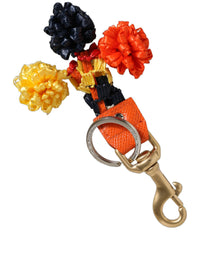 Dolce & Gabbana Dolce & Gabbana Raffia Leather Clasp Finder Chain Keyring Women's Multicolor