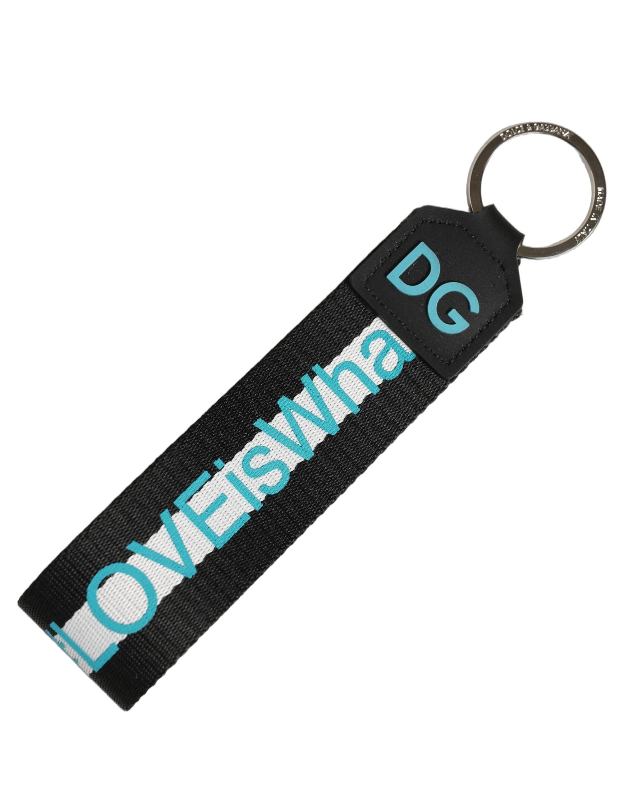 Dolce & Gabbana Dolce & Gabbana Multicolor Logo Polyester Brass Holder Keychain Women's Keyring