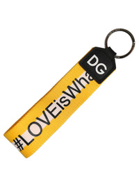Dolce & Gabbana Dolce & Gabbana Multicolor Logo Polyester Brass Holder Women's Keychain