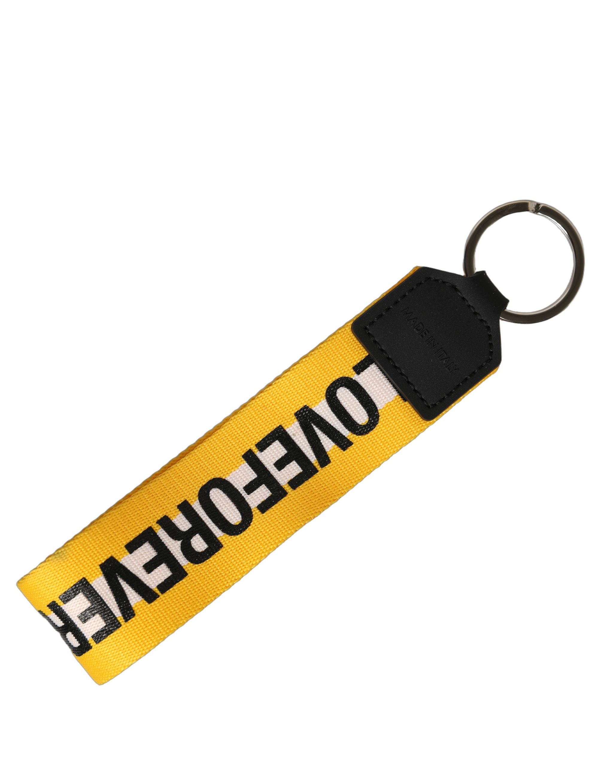 Dolce & Gabbana Dolce & Gabbana Multicolor Logo Polyester Brass Holder Women's Keychain