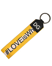 Dolce & Gabbana Dolce & Gabbana Multicolor Logo Polyester Brass Holder Keychain Women's Keyring