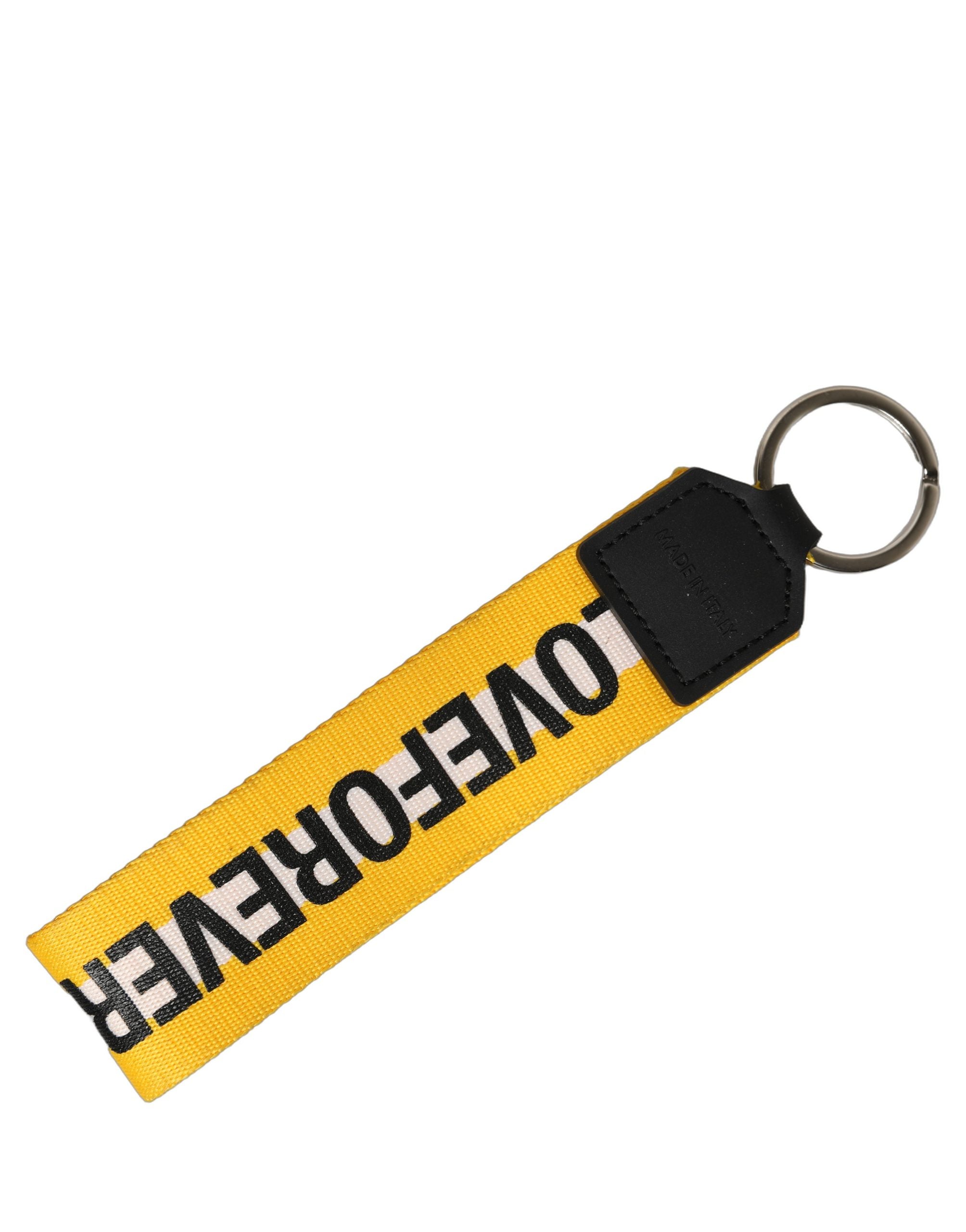 Dolce & Gabbana Dolce & Gabbana Multicolor Logo Polyester Brass Holder Keychain Women's Keyring