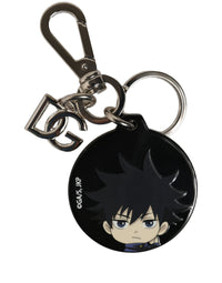 Dolce & Gabbana Dolce & Gabbana Black Fushiguro Megumi Charm Metal Keychain Women's Keyring