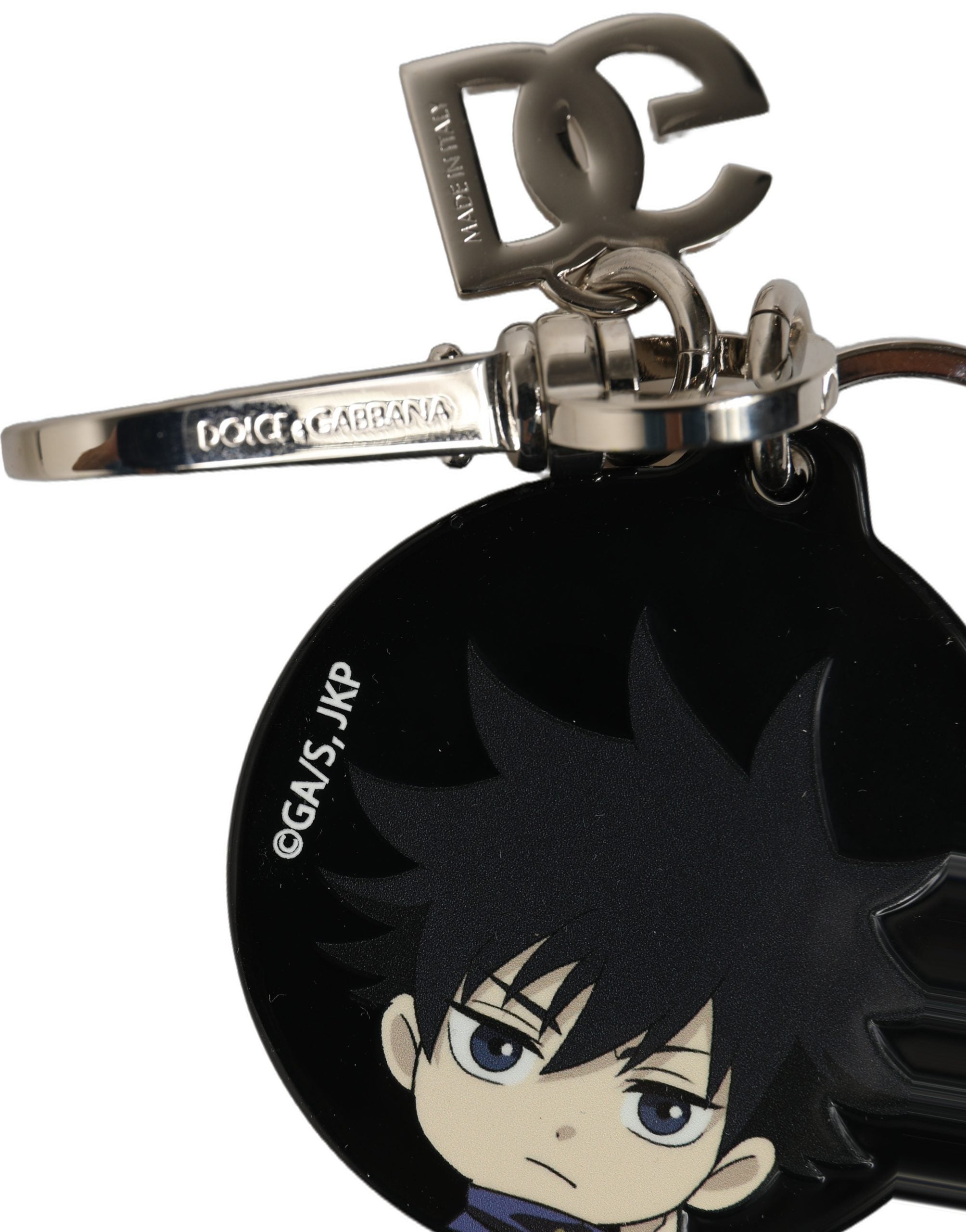 Dolce & Gabbana Dolce & Gabbana Black Fushiguro Megumi Charm Metal Keychain Women's Keyring