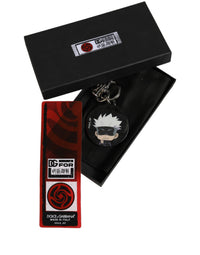 Dolce & Gabbana Dolce & Gabbana Black Kaisen Satoru Gojo Charm Metal Keychain Women's Keyring
