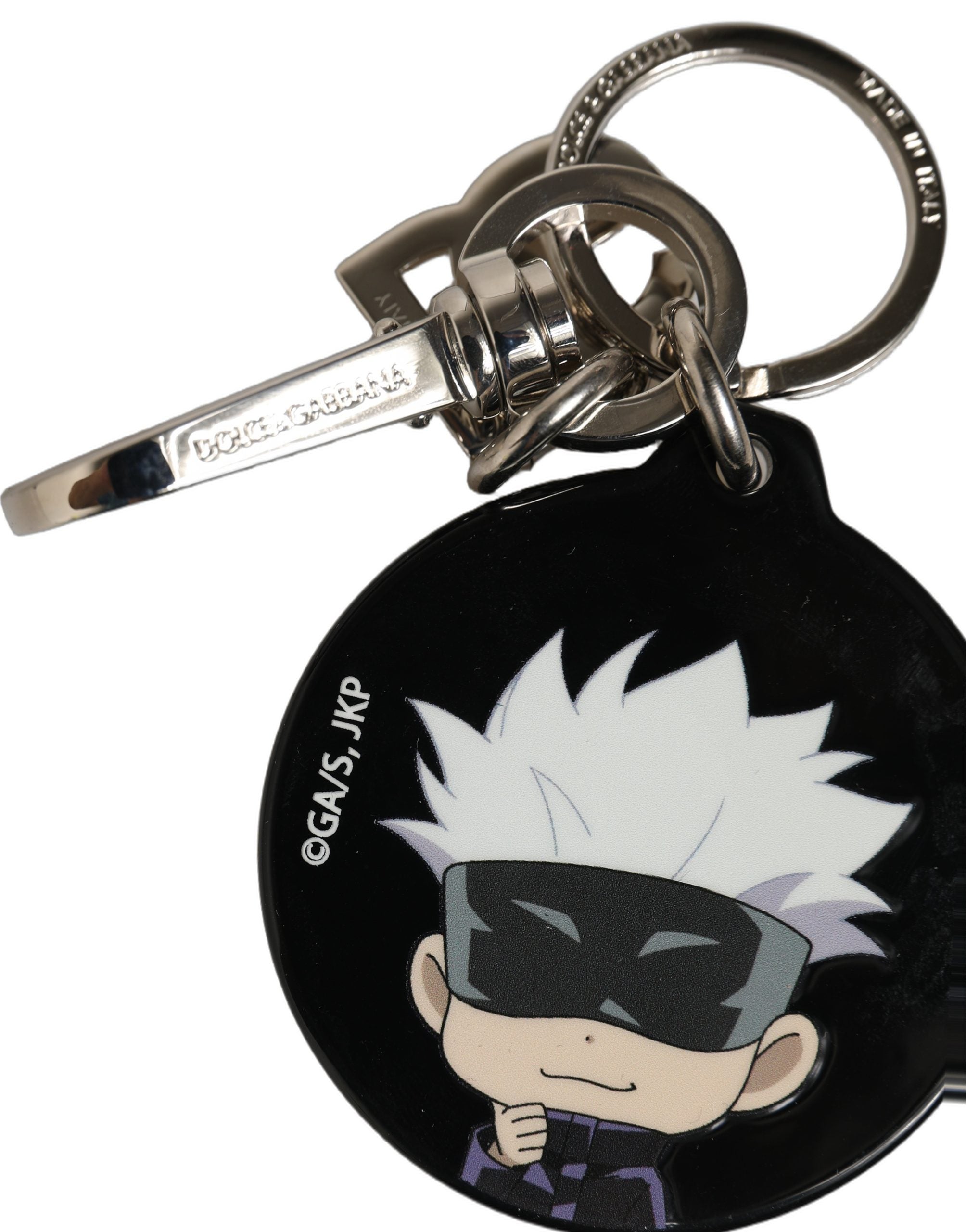Dolce & Gabbana Dolce & Gabbana Black Kaisen Satoru Gojo Charm Metal Keychain Women's Keyring