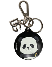 Dolce & Gabbana Dolce & Gabbana Black Kaisen Panda Chibi Charm Metal Keychain Women's Keyring