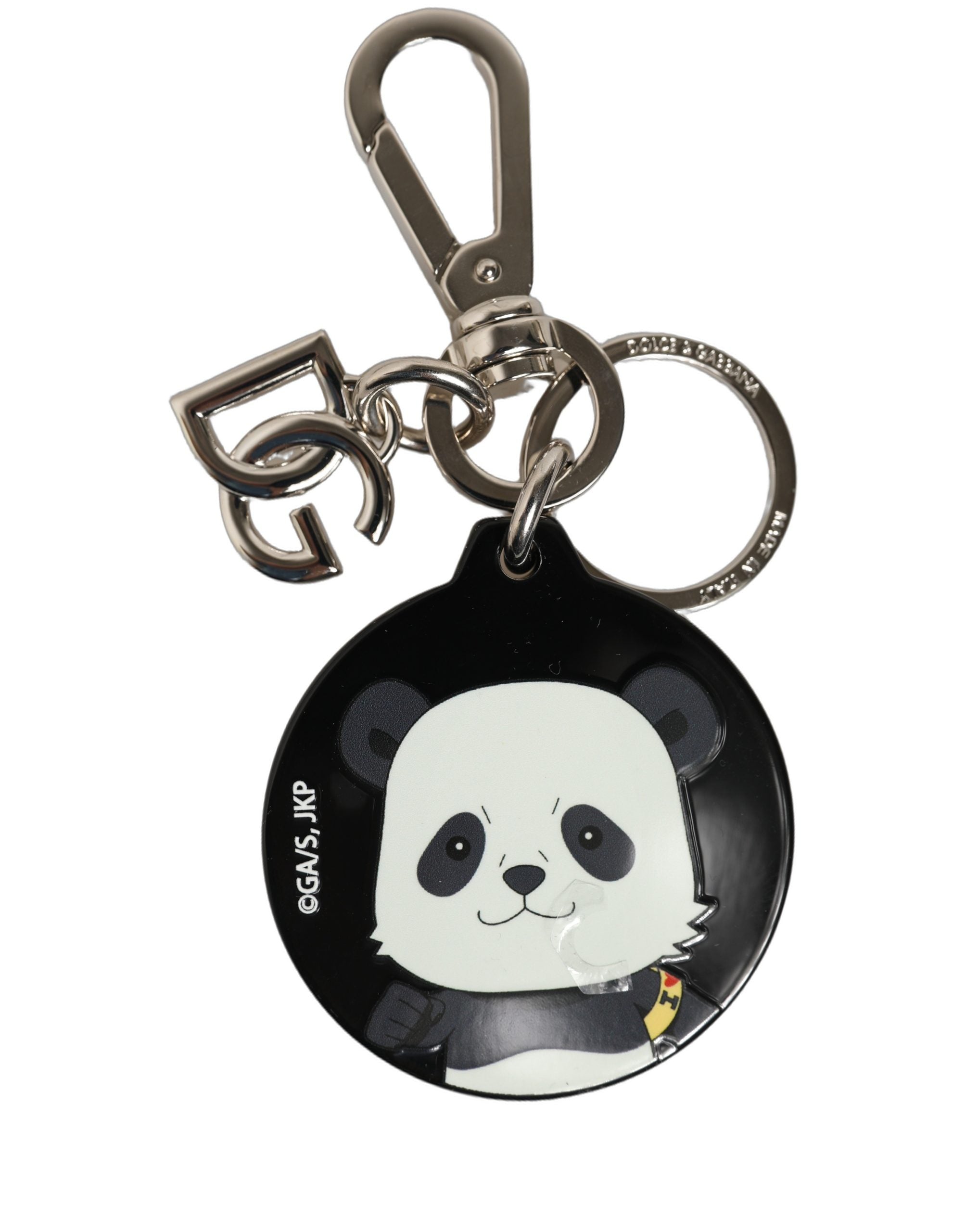 Dolce & Gabbana Dolce & Gabbana Black Kaisen Panda Chibi Charm Metal Keychain Women's Keyring