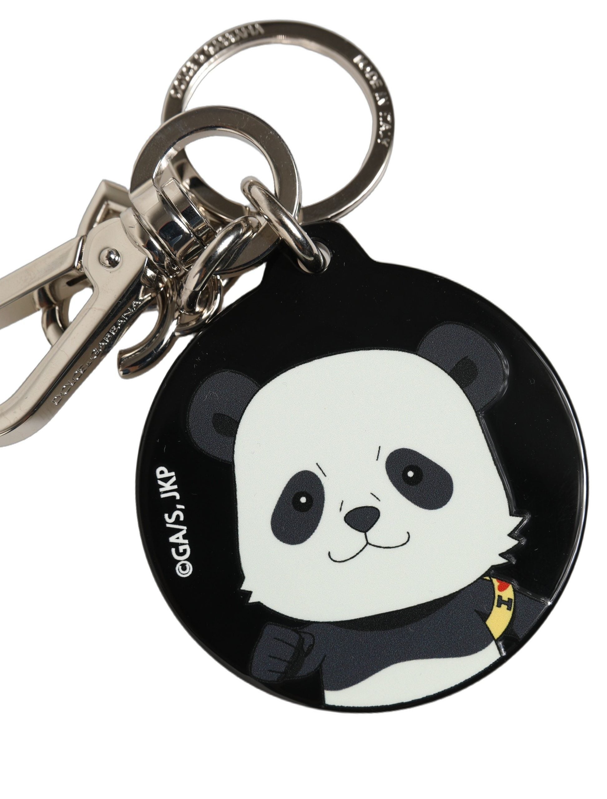Dolce & Gabbana Dolce & Gabbana Black Kaisen Panda Chibi Charm Metal Keychain Women's Keyring