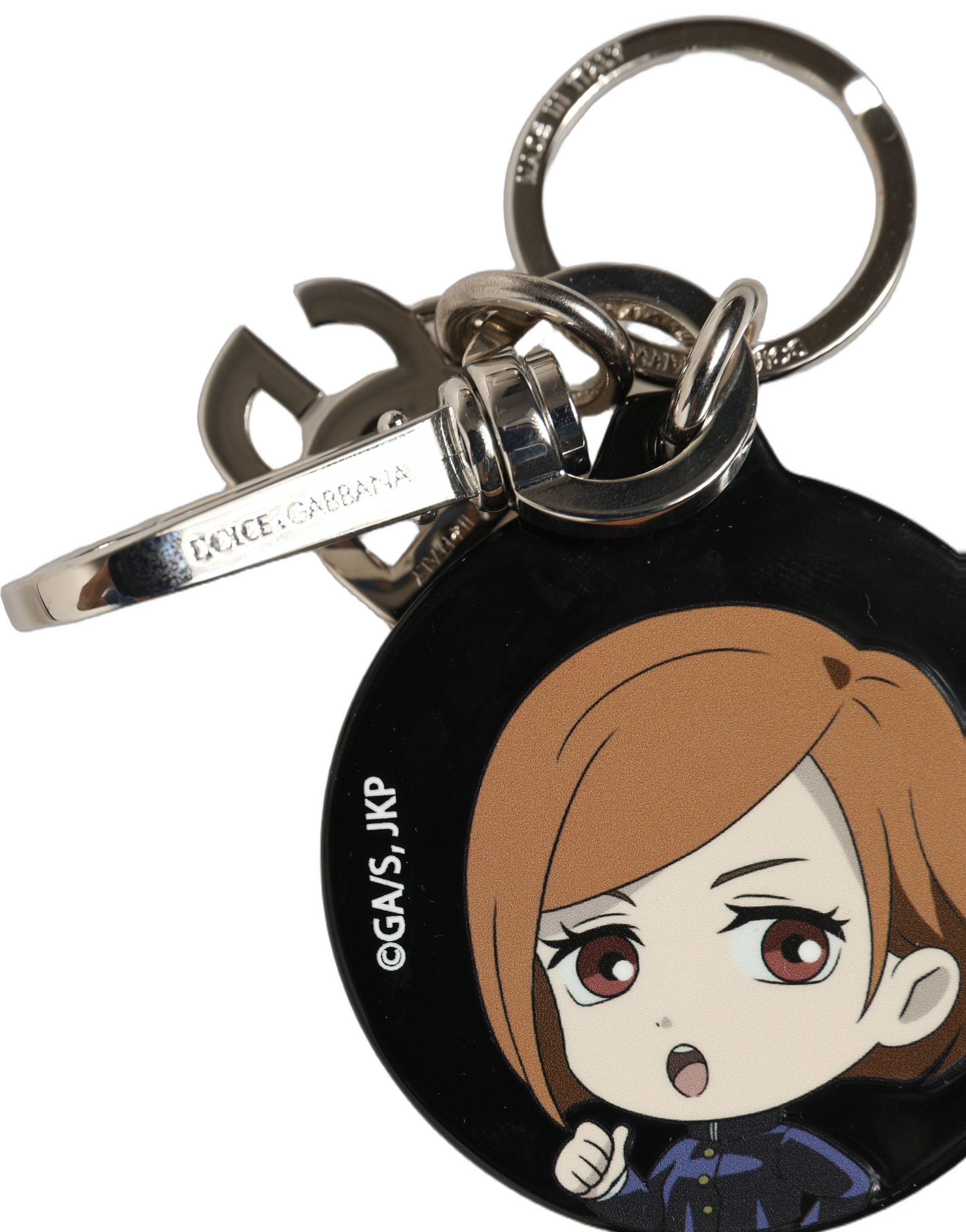 Dolce & Gabbana Dolce & Gabbana Black Kaisen Nobara Kugisaki Charm Metal Keychain Women's Keyring
