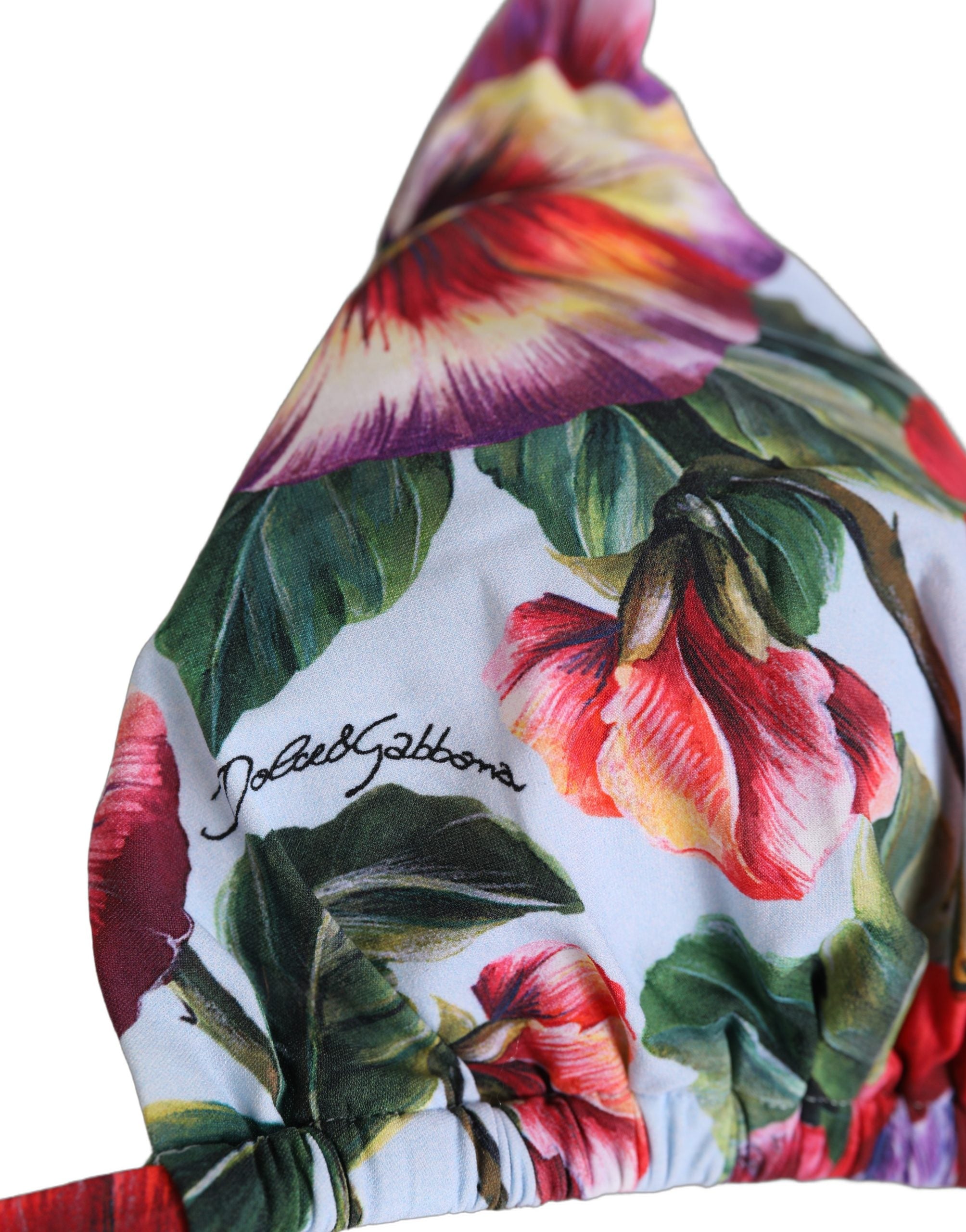 Dolce & Gabbana Dolce & Gabbana Multicolor Floral Triangle Beachwear Bikini Women's Top