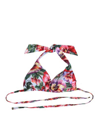 Dolce & Gabbana Dolce & Gabbana Multicolor Floral Triangle Beachwear Bikini Women's Top