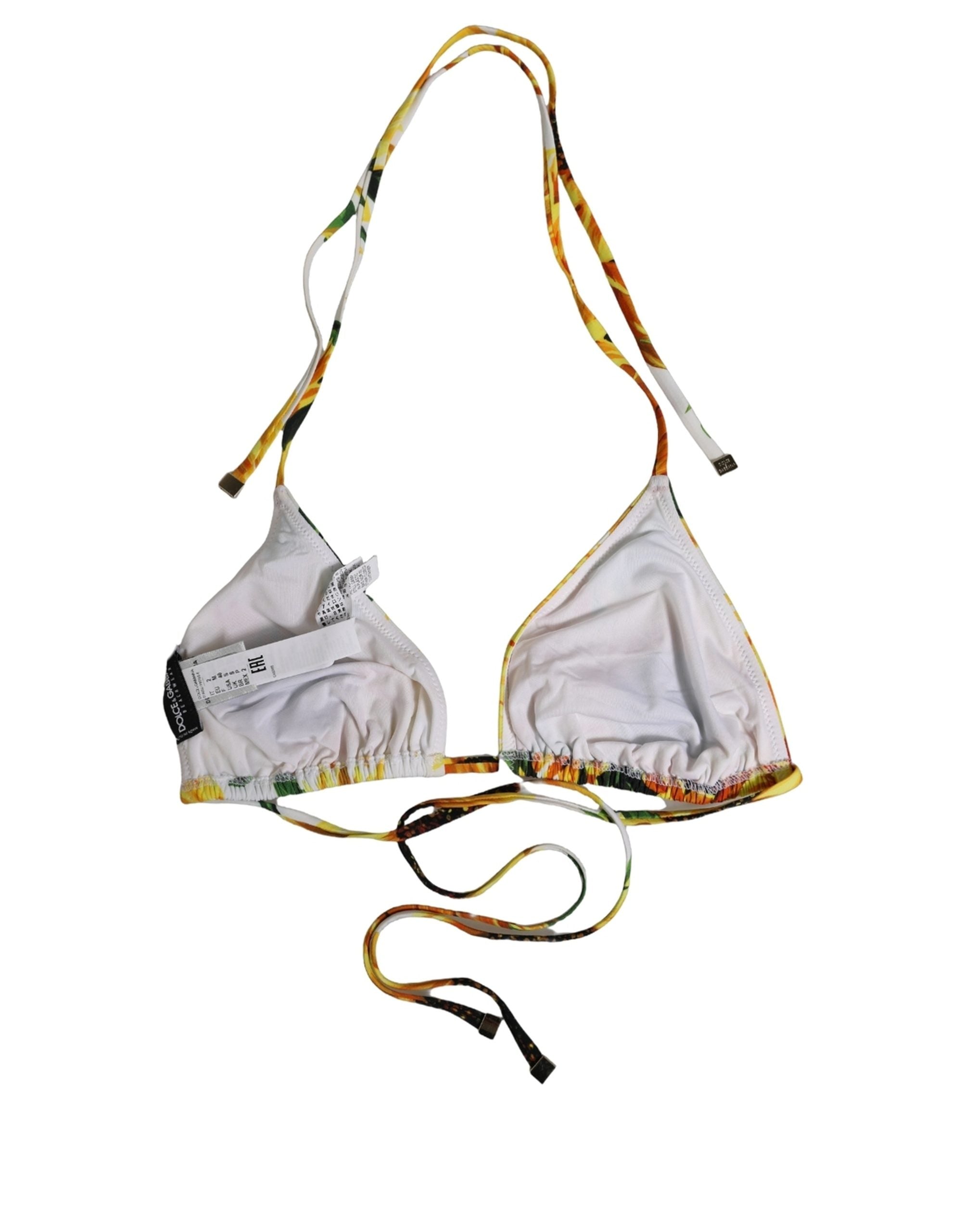 Dolce & Gabbana Dolce & Gabbana Multicolor Floral Halter Beachwear Bikini Women's Top