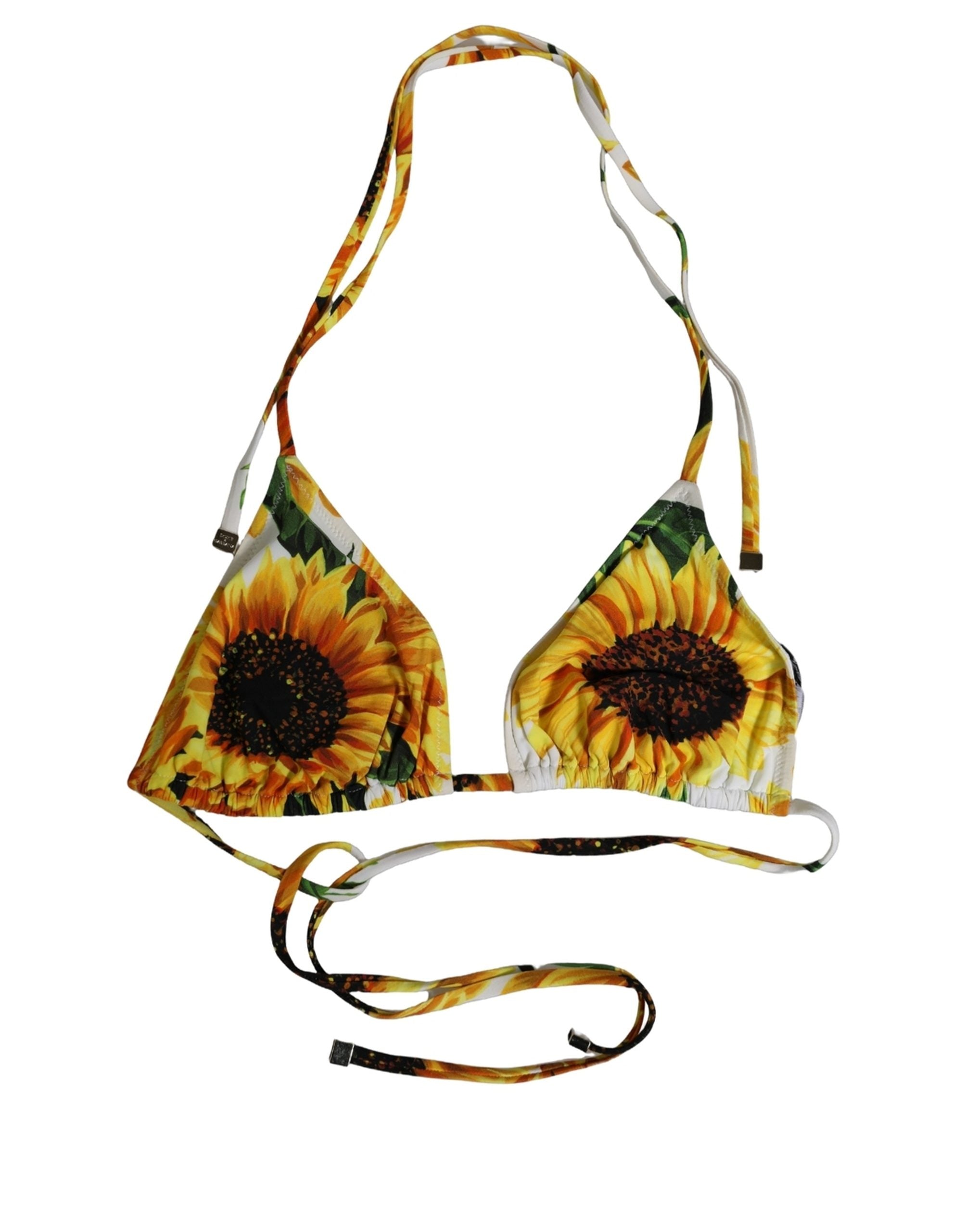 Dolce & Gabbana Dolce & Gabbana Multicolor Floral Halter Beachwear Bikini Women's Top