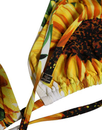 Dolce & Gabbana Dolce & Gabbana Multicolor Floral Halter Beachwear Bikini Women's Top