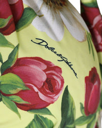Dolce & Gabbana Dolce & Gabbana Yellow Floral Halter Nylon Beachwear Bikini Women's Top
