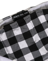 Dolce & Gabbana Dolce & Gabbana Black White Checkered Beachwear Bikini Women's Bottom