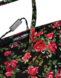 Dolce & Gabbana Dolce & Gabbana Black Floral Print Nylon Beachwear Bikini Women's Bottom