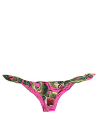 Dolce & Gabbana Dolce & Gabbana Fuchsia Pink Fig Print Beachwear Bikini Women's Bottom