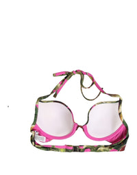 Dolce & Gabbana Dolce & Gabbana Fuchsia Pink Fig Print Beachwear Bikini Women's Top